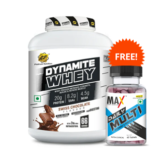 Platinum Nutrition Dynamite Whey with Free Daily Multivitamins