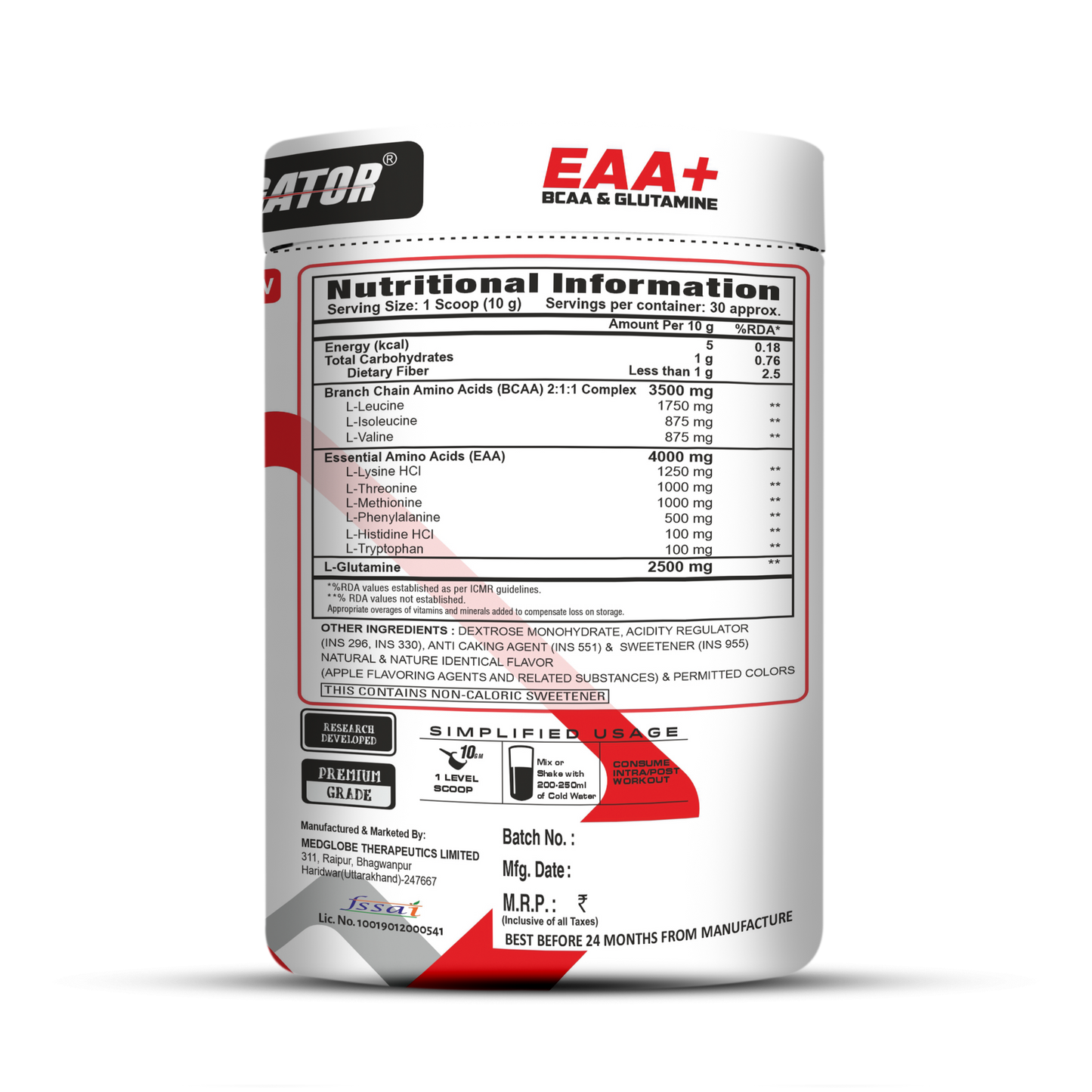 Eligator Nutrition EAA Plus 30 Servings