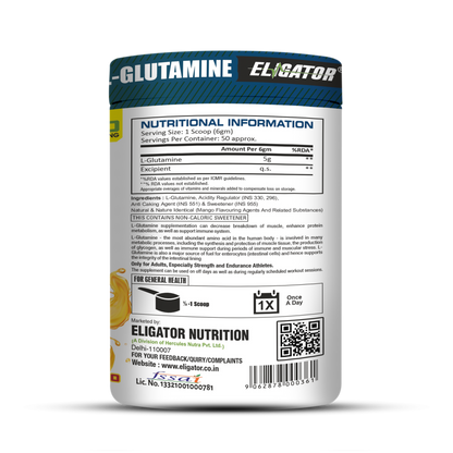 Eligator L Glutamine Micronized – 50 SERVING