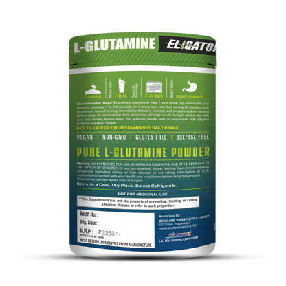 Eligator L Glutamine Micronized – 50 SERVING