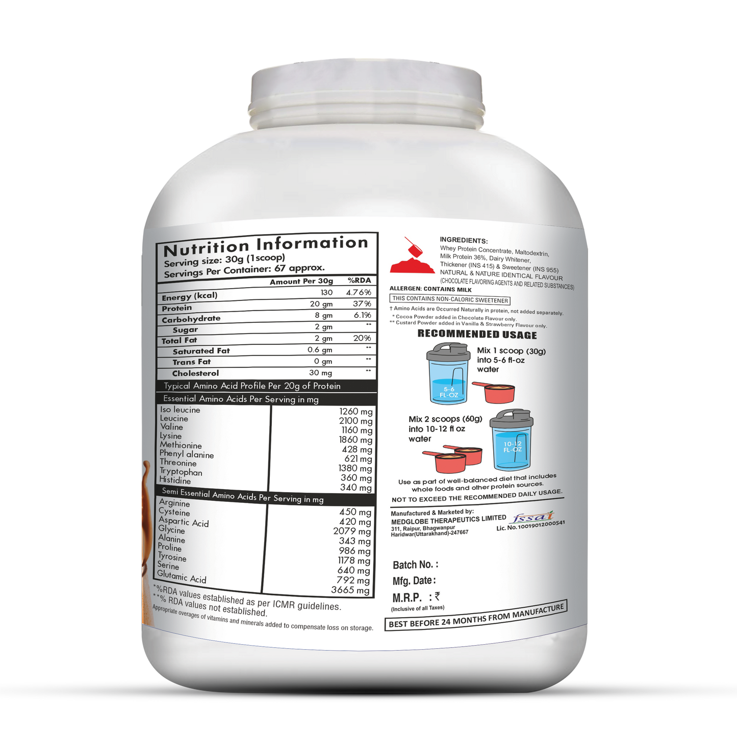 Eligator Nutrition 100 % Platinum Whey