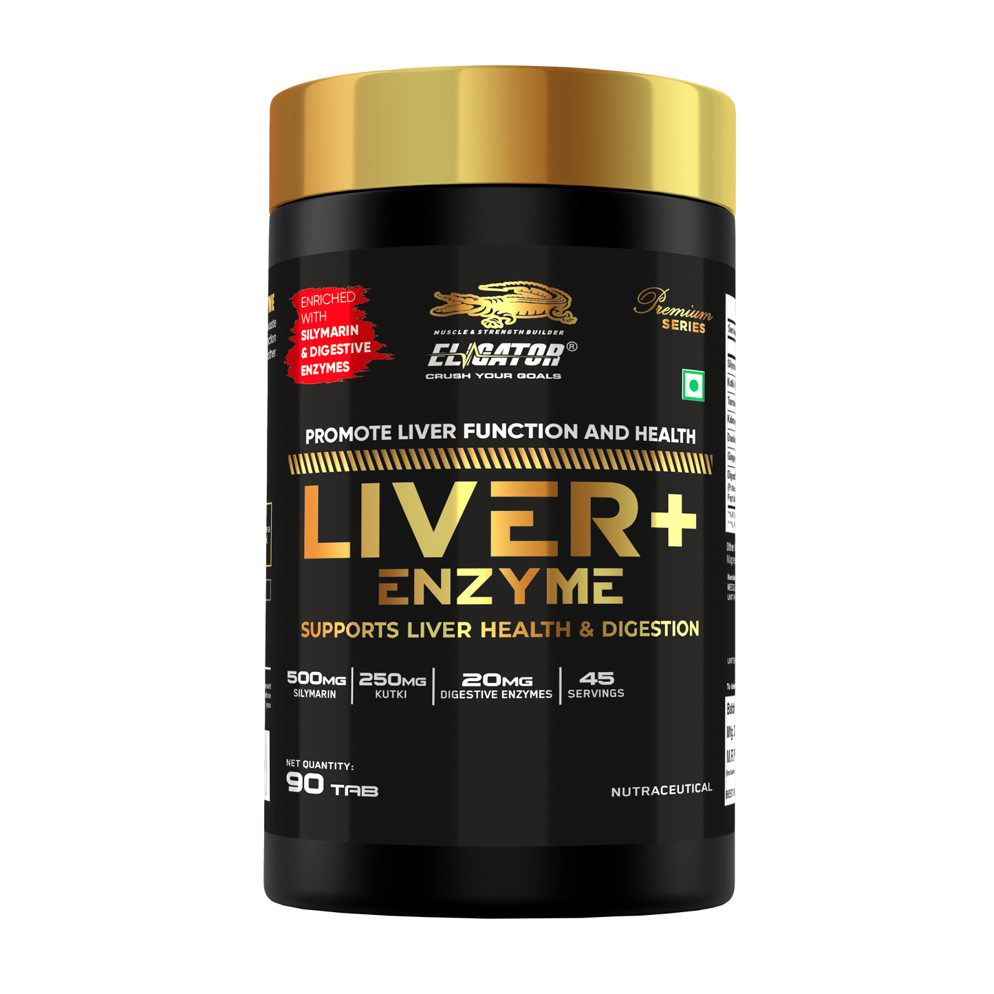 Eligator Nutrition Premium Series Liver + Enzyme 90 Tablets