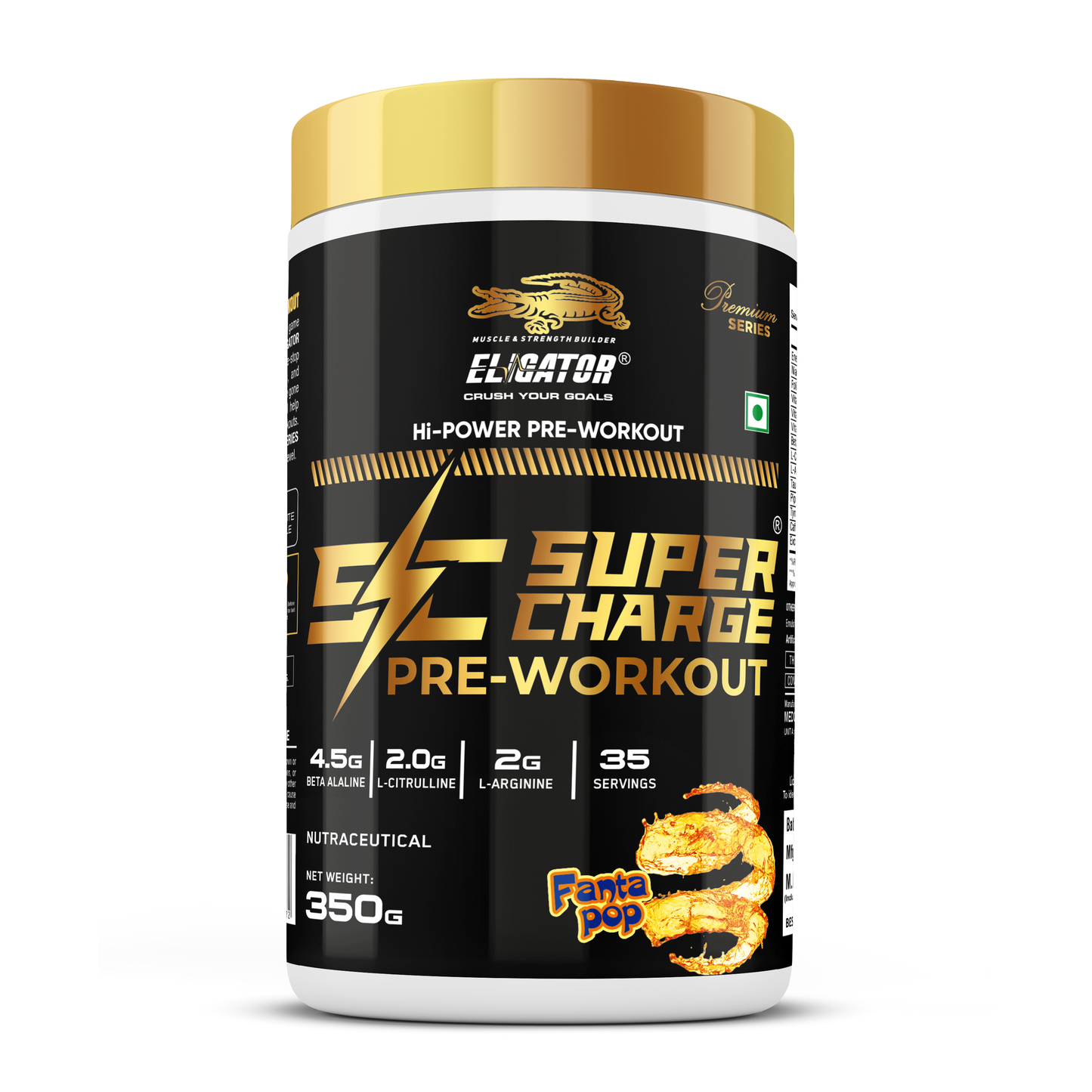 Eligator Nutrition Premium Series Super Charge Pre Workout 35 Serving