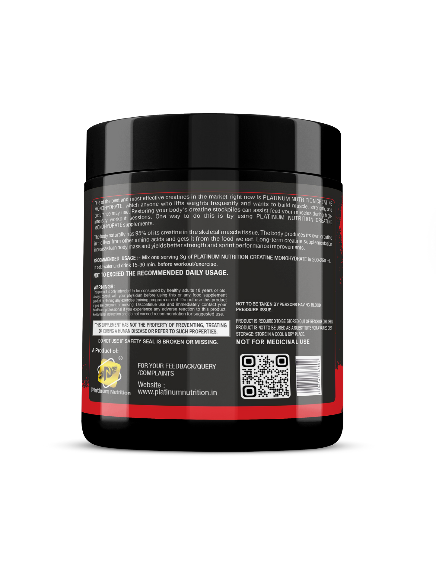 Platinum Nutrition Creatine Monohydrate Unflavour