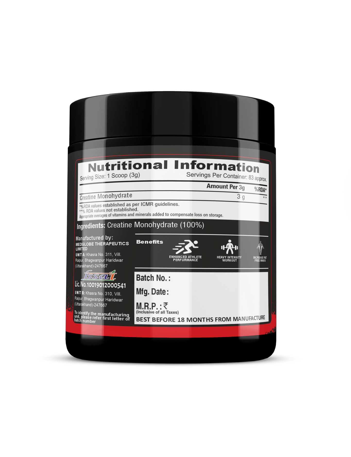 Platinum Nutrition Creatine Monohydrate Unflavour