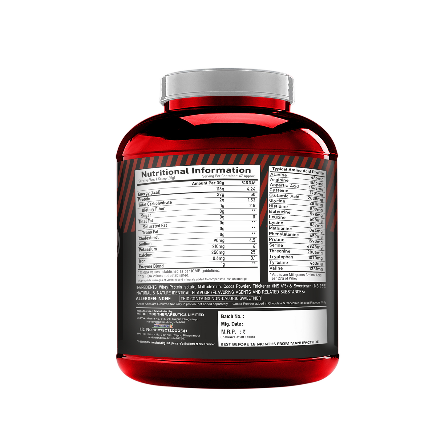 Platinum Nutrition Iso-0 Whey Protein 2 Kg