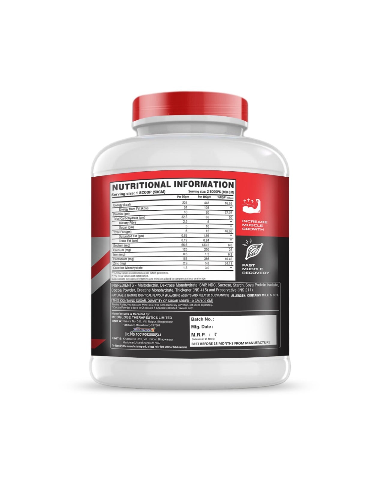 Platinum Nutrition Muscle Mass Gianer 2.7 Kg