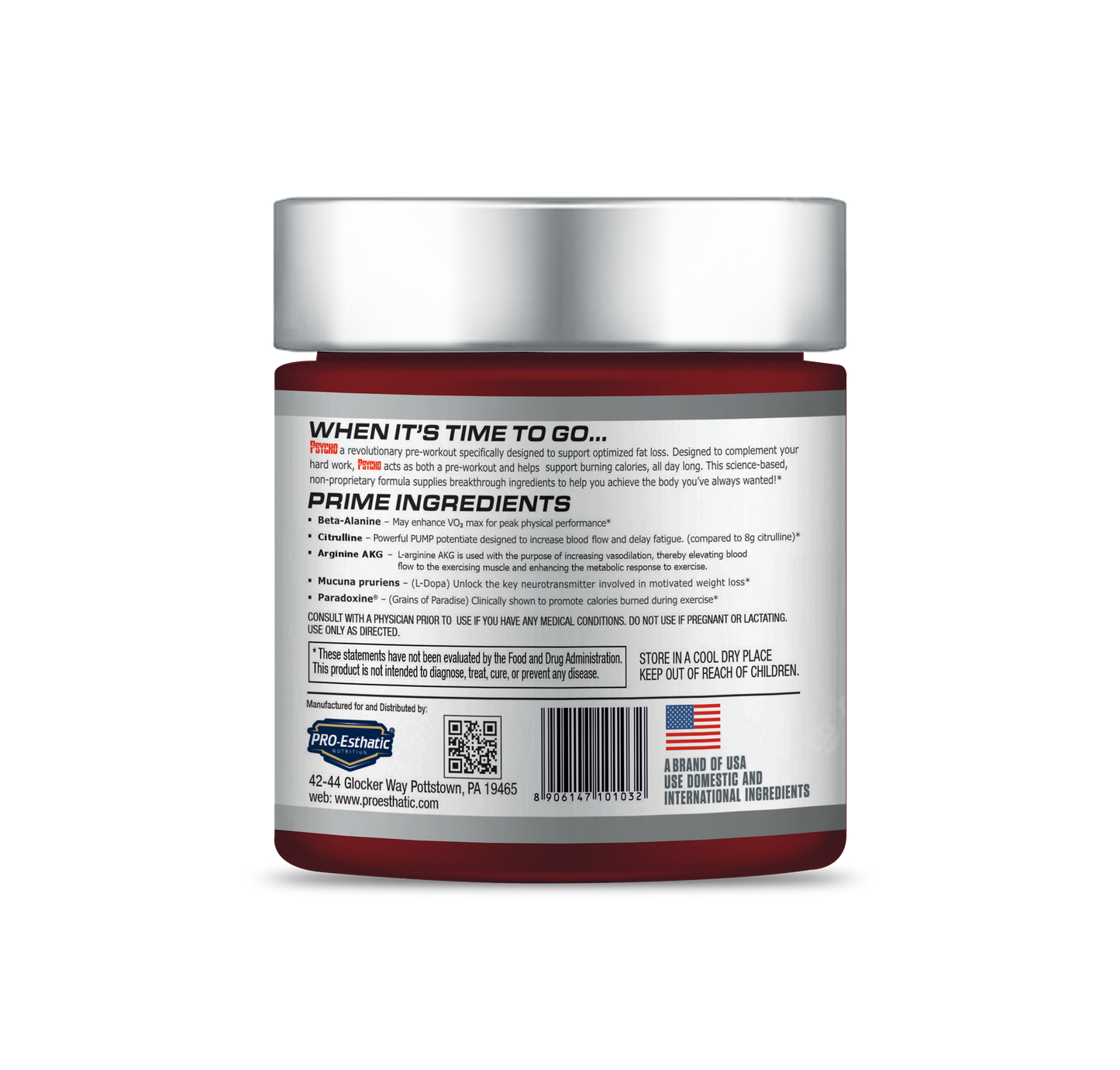 Pro-Esthatic Psycho Pre workout 30 Servings