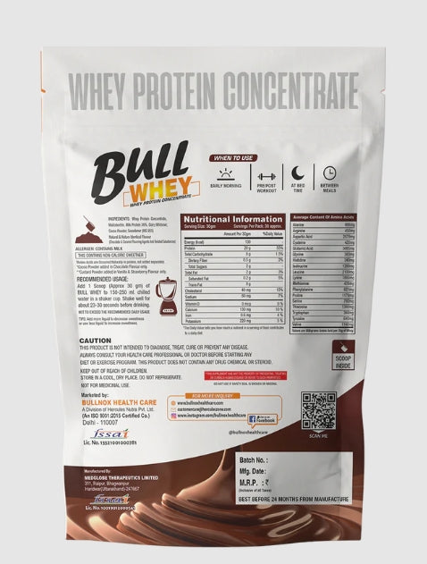 Bullnox Bull Whey Protein- 900g (2lbs)